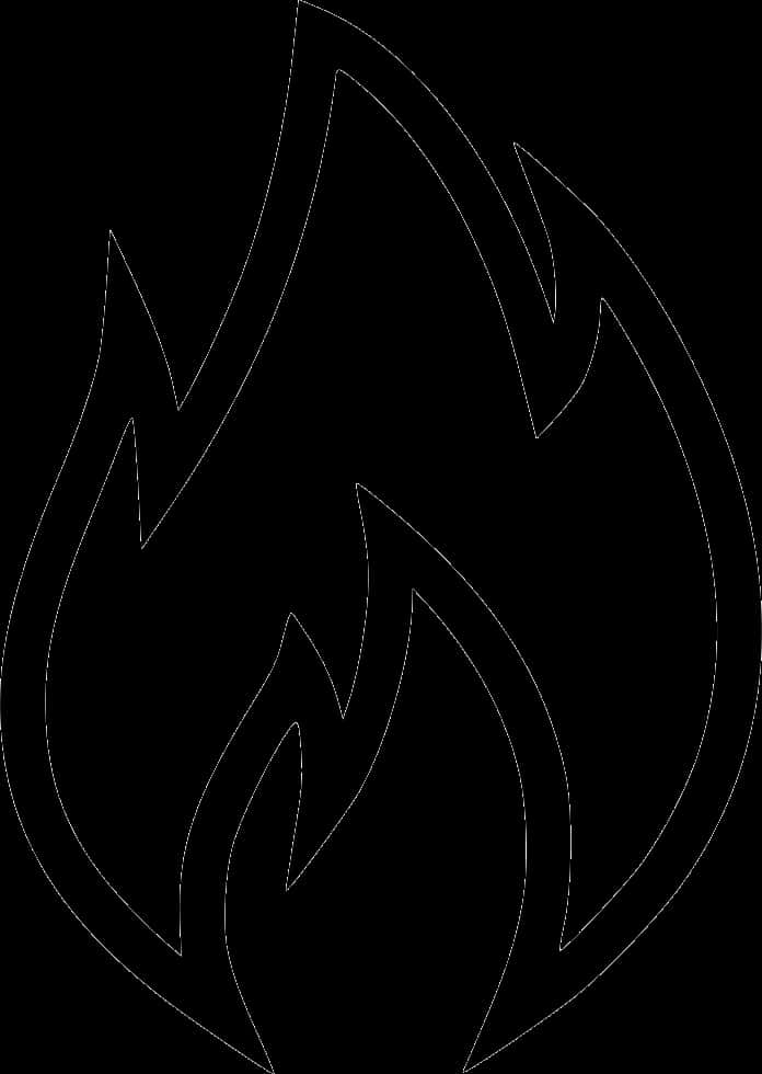 Abstract Flame Silhouette Outline PNG Image