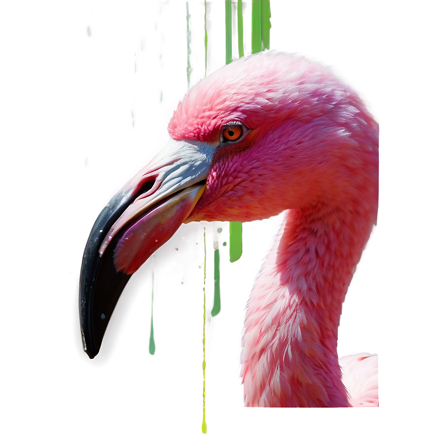 Abstract Flamingo Collage Png Cuh71 PNG Image