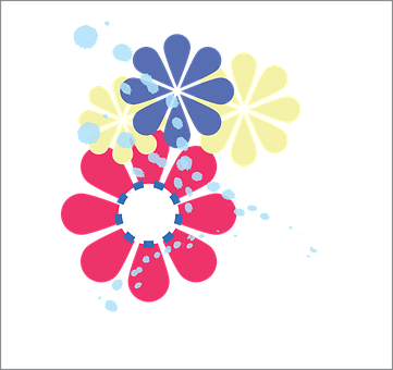 Abstract Floral Artwork PNG Image