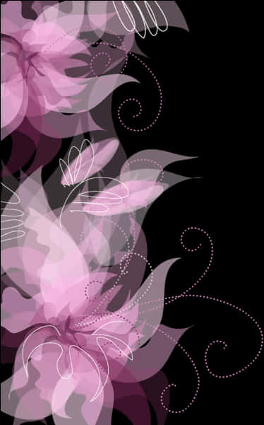 Abstract Floral Design Background PNG Image