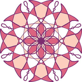 Abstract Floral Mandala Pattern PNG Image