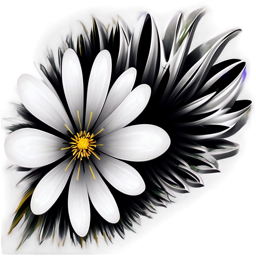 Abstract Flower Black And White Png 05252024 PNG Image