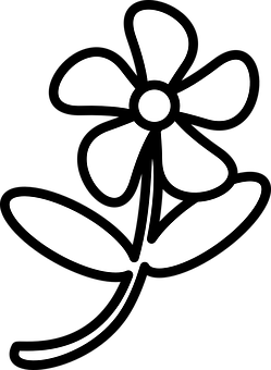 Abstract Flower Silhouette Black Background PNG Image