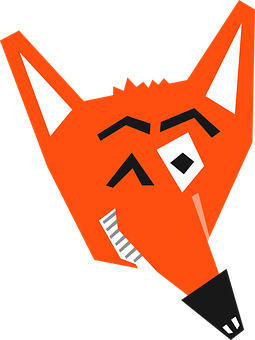 Abstract Fox Artwork PNG Image