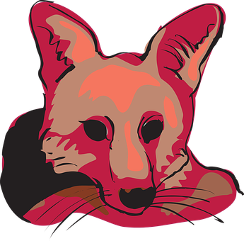 Abstract Fox Illustration PNG Image