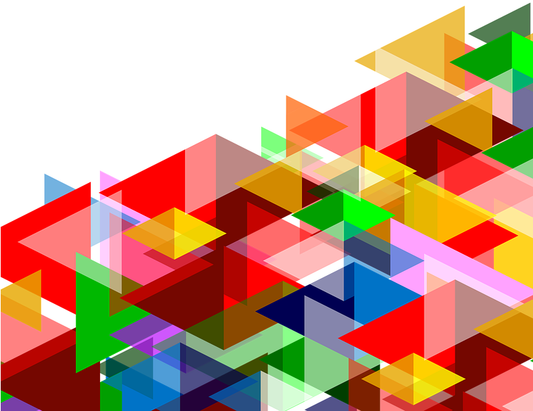 Abstract Geometric Color Blocks PNG Image