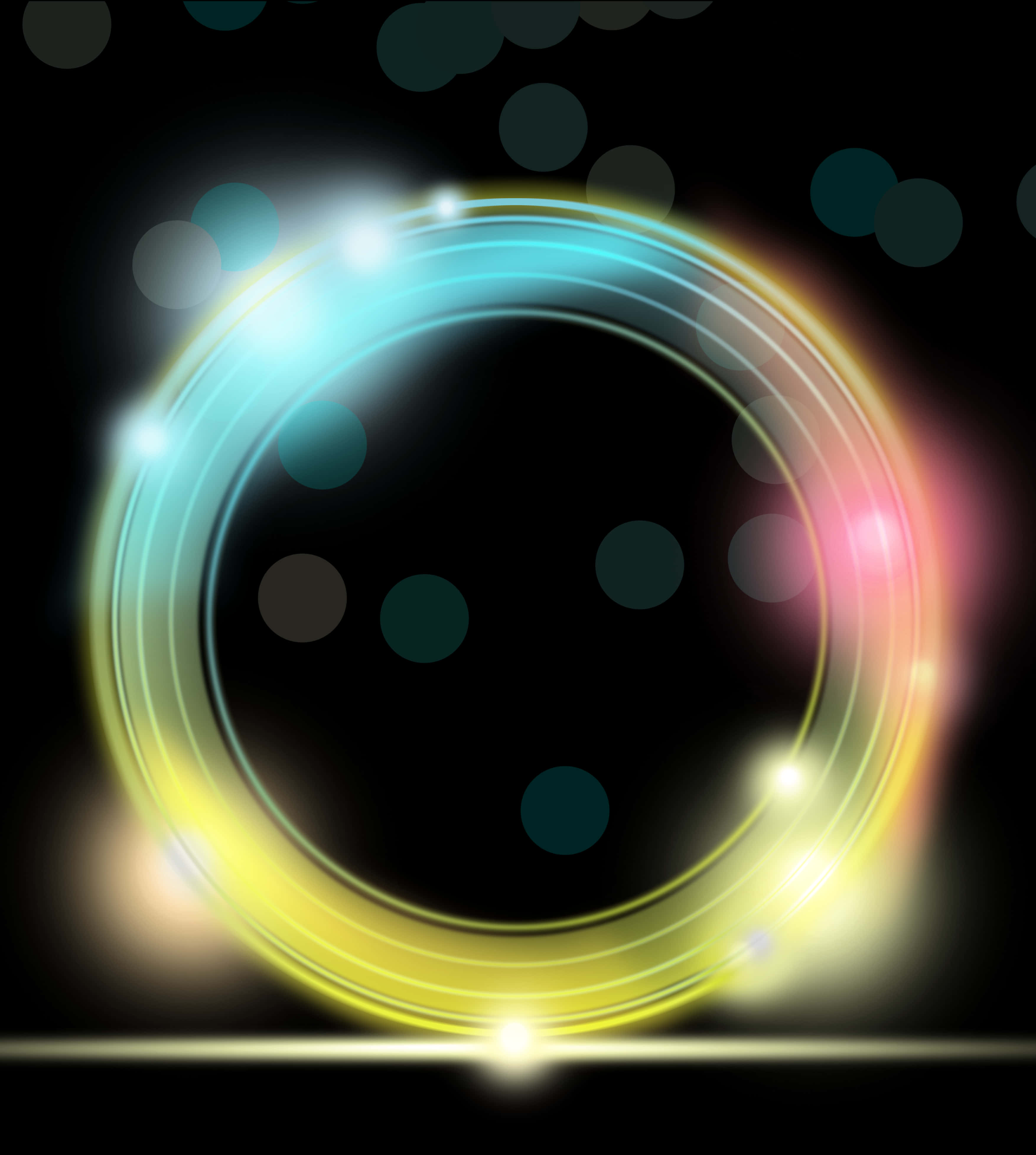 Abstract Glowing Circle Vector PNG Image