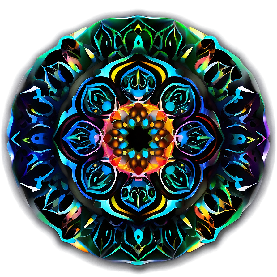 Abstract Glowing Mandalas Png 1 PNG Image