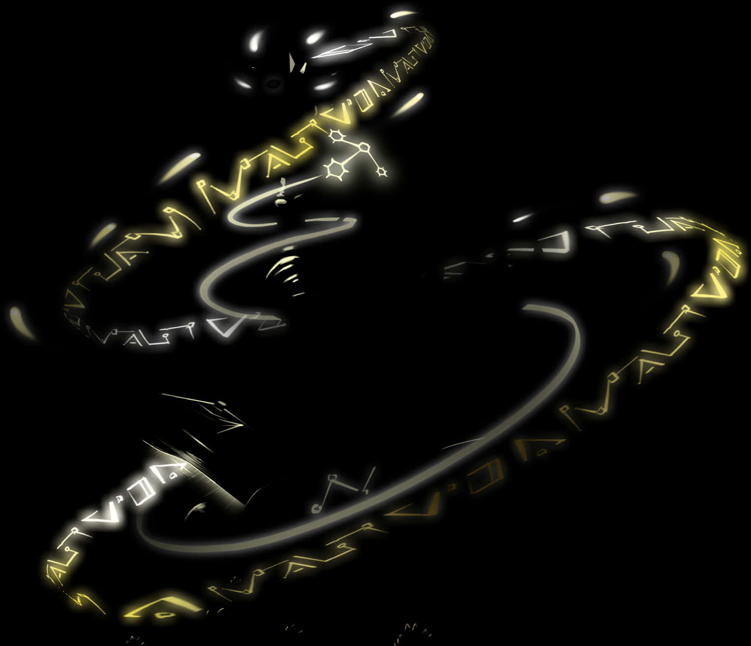 Abstract Glowing Swirls PNG Image