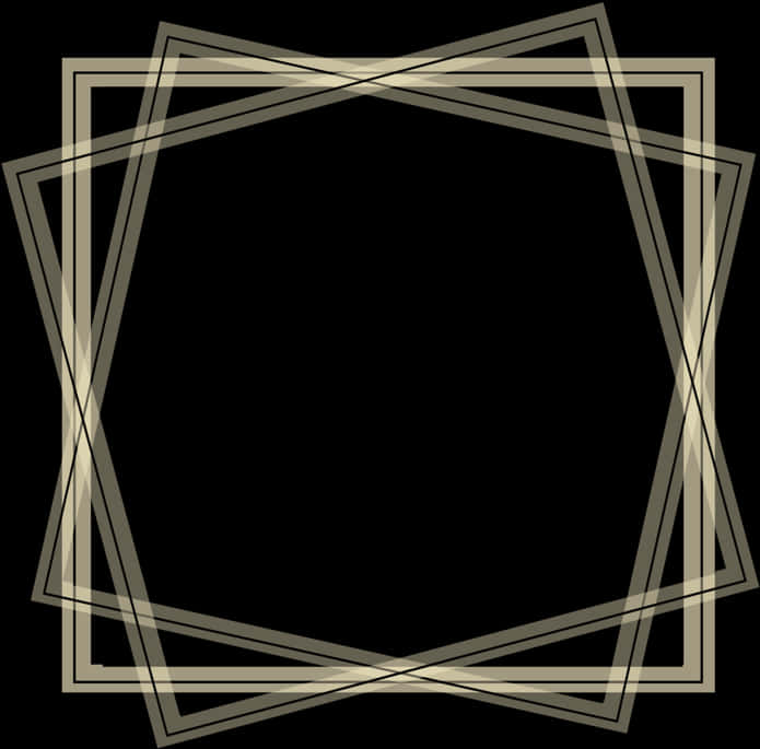 Abstract Golden Lines Frame PNG Image