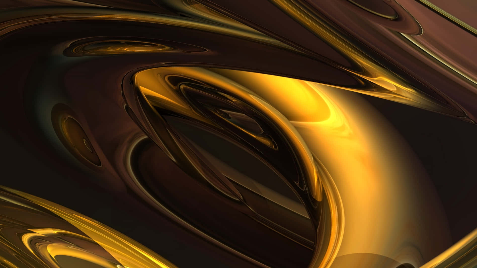 Abstract Golden Swirls PNG Image