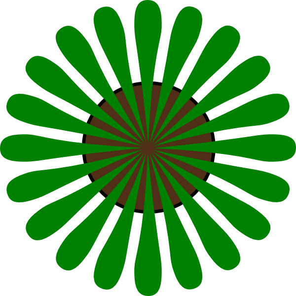 Abstract Green Radial Design PNG Image