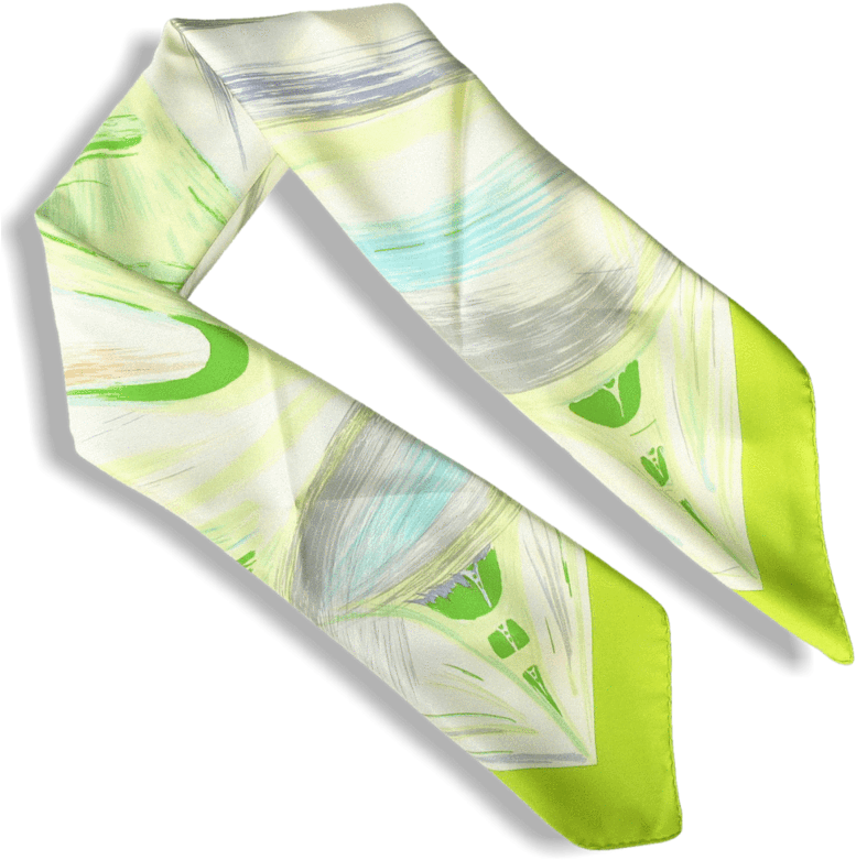 Abstract Green Scarf Design PNG Image