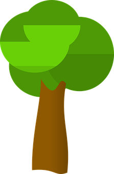 Abstract Green Tree Vector PNG Image