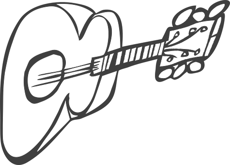 Abstract Guitar Graphic PNG Image