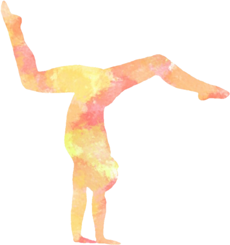 Abstract Gymnast Handstand Silhouette PNG Image