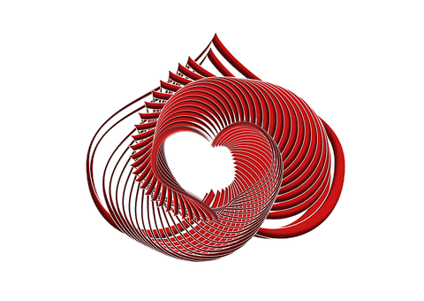 Abstract Heart Artwork PNG Image