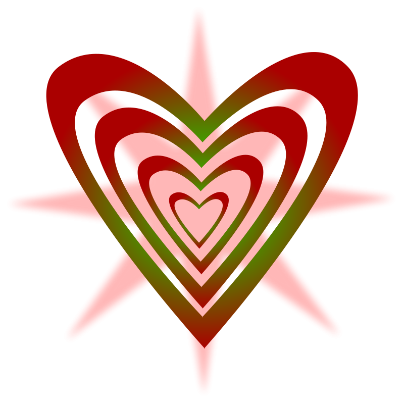 Abstract Heart Layers Graphic PNG Image