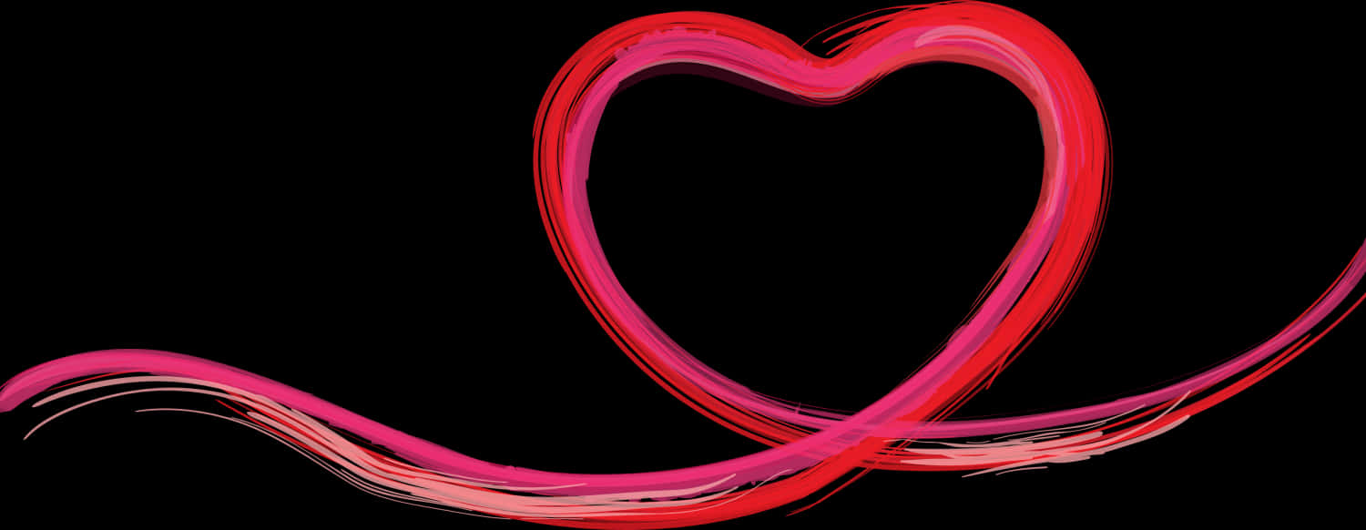 Abstract Heart Shape Artwork PNG Image