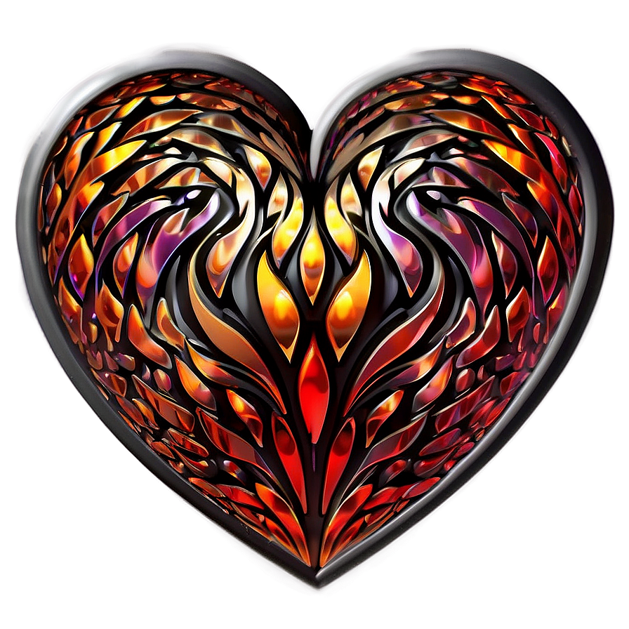 Abstract Heart Shape Png Ige PNG Image