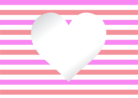 Abstract Heart Striped Background PNG Image