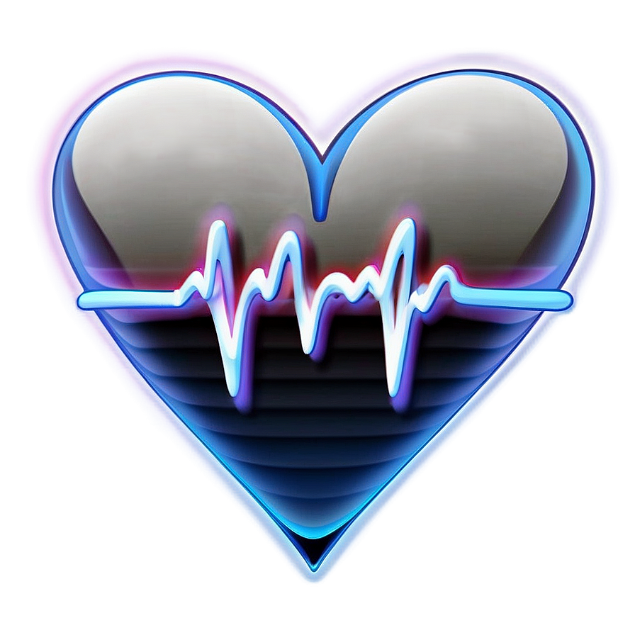 Abstract Heartbeat Line Design Png Mns PNG Image