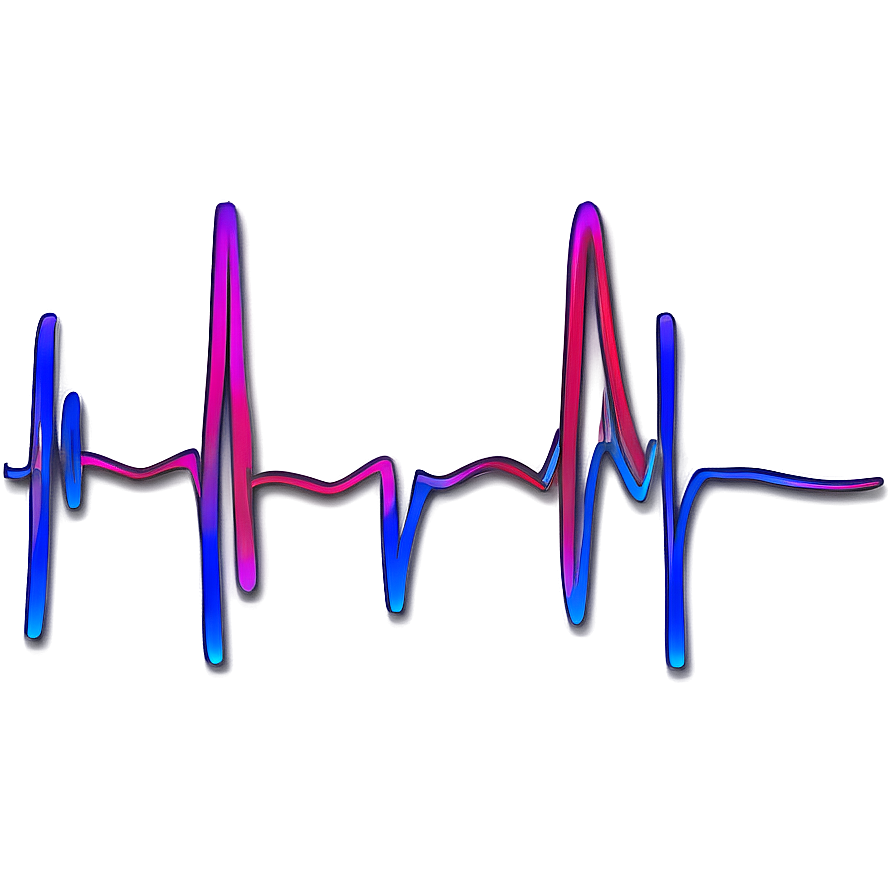 Abstract Heartbeat Line Design Png Nyp PNG Image