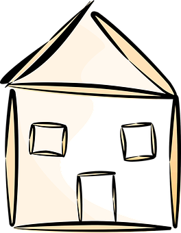 Abstract House Sketch PNG Image