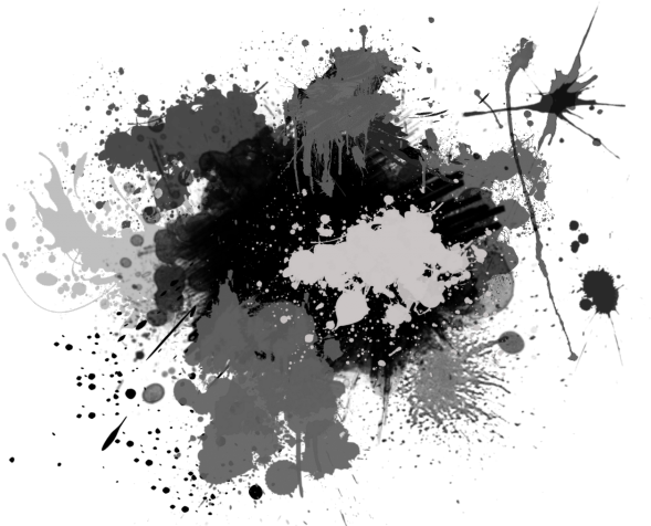 Abstract Ink Splatter Texture PNG Image