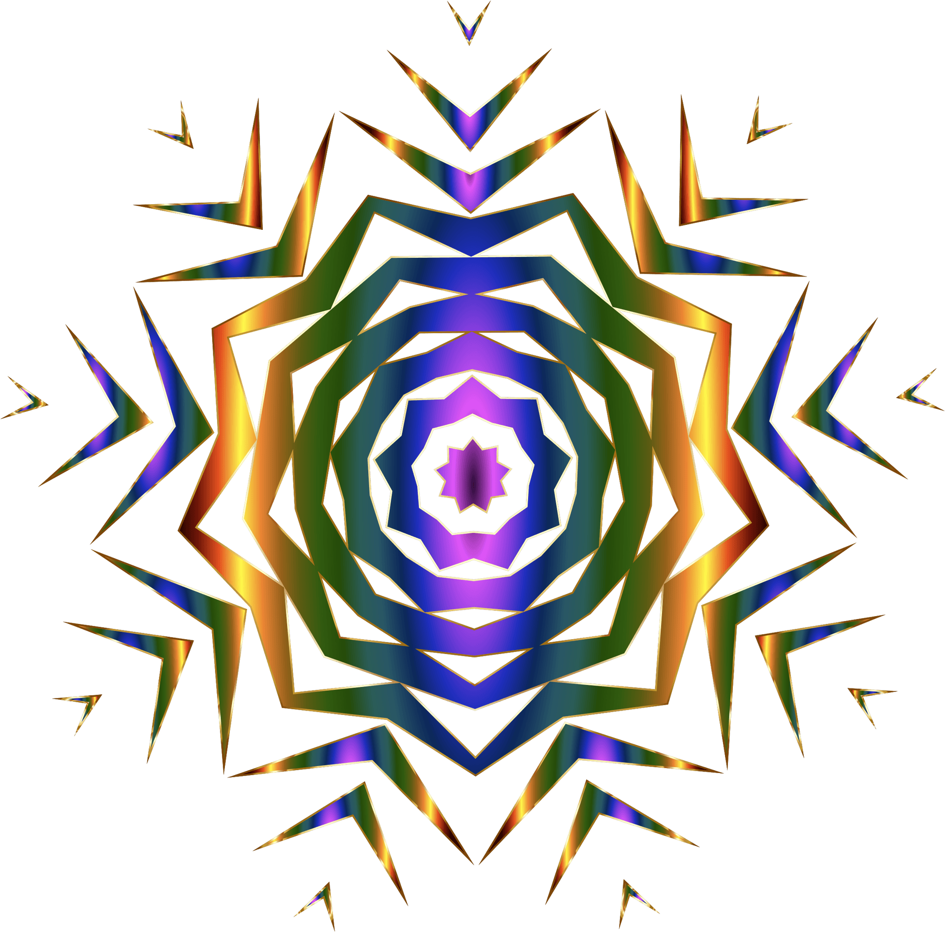 Abstract Kaleidoscope Pattern PNG Image