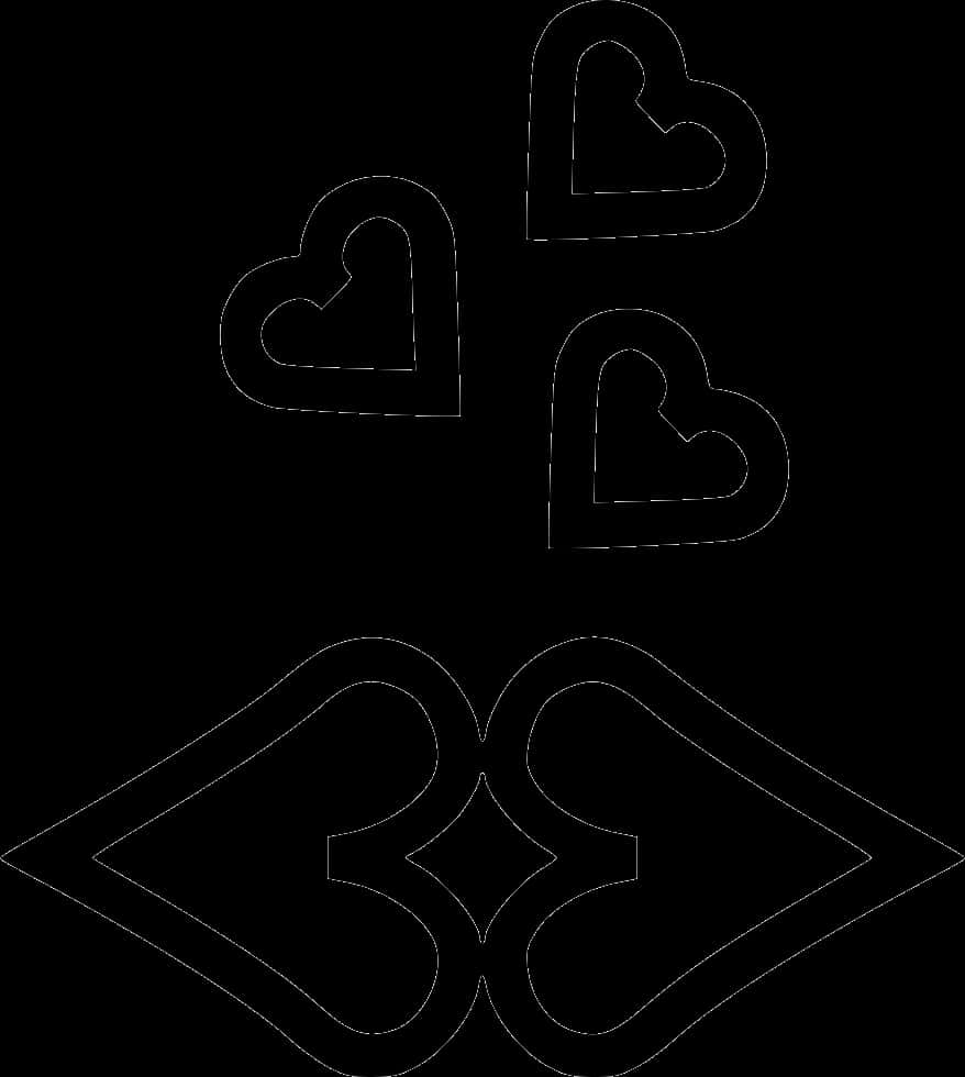 Abstract Kiss Outline PNG Image