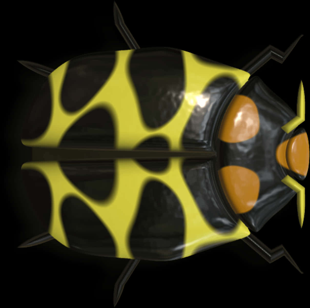 Abstract Ladybug Reflection PNG Image