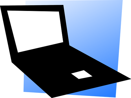 Abstract Laptop Silhouette PNG Image