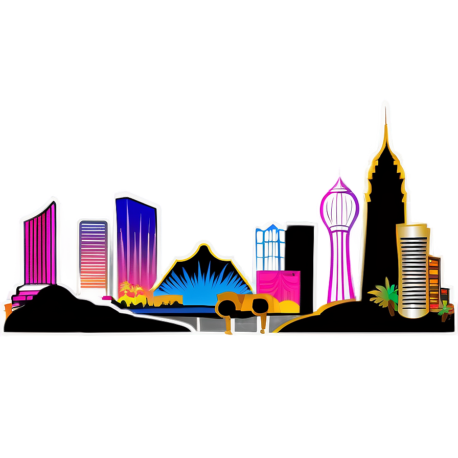 Abstract Las Vegas Skyline Png Qqk66 PNG Image