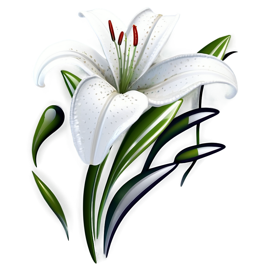 Abstract Lily Flower Png Ntd54 PNG Image