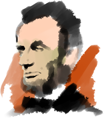 Abstract Lincoln Portrait PNG Image