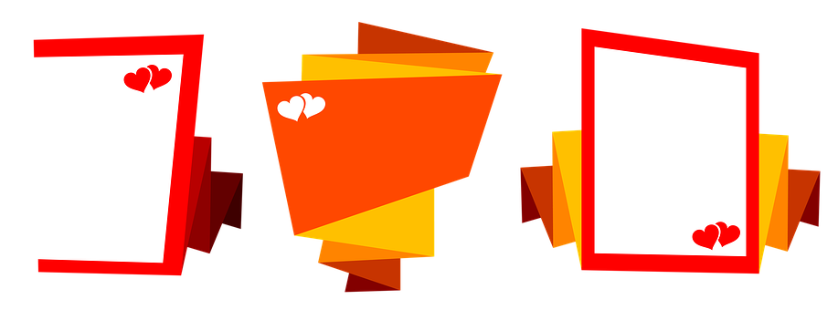 Abstract Love Cards Vector PNG Image