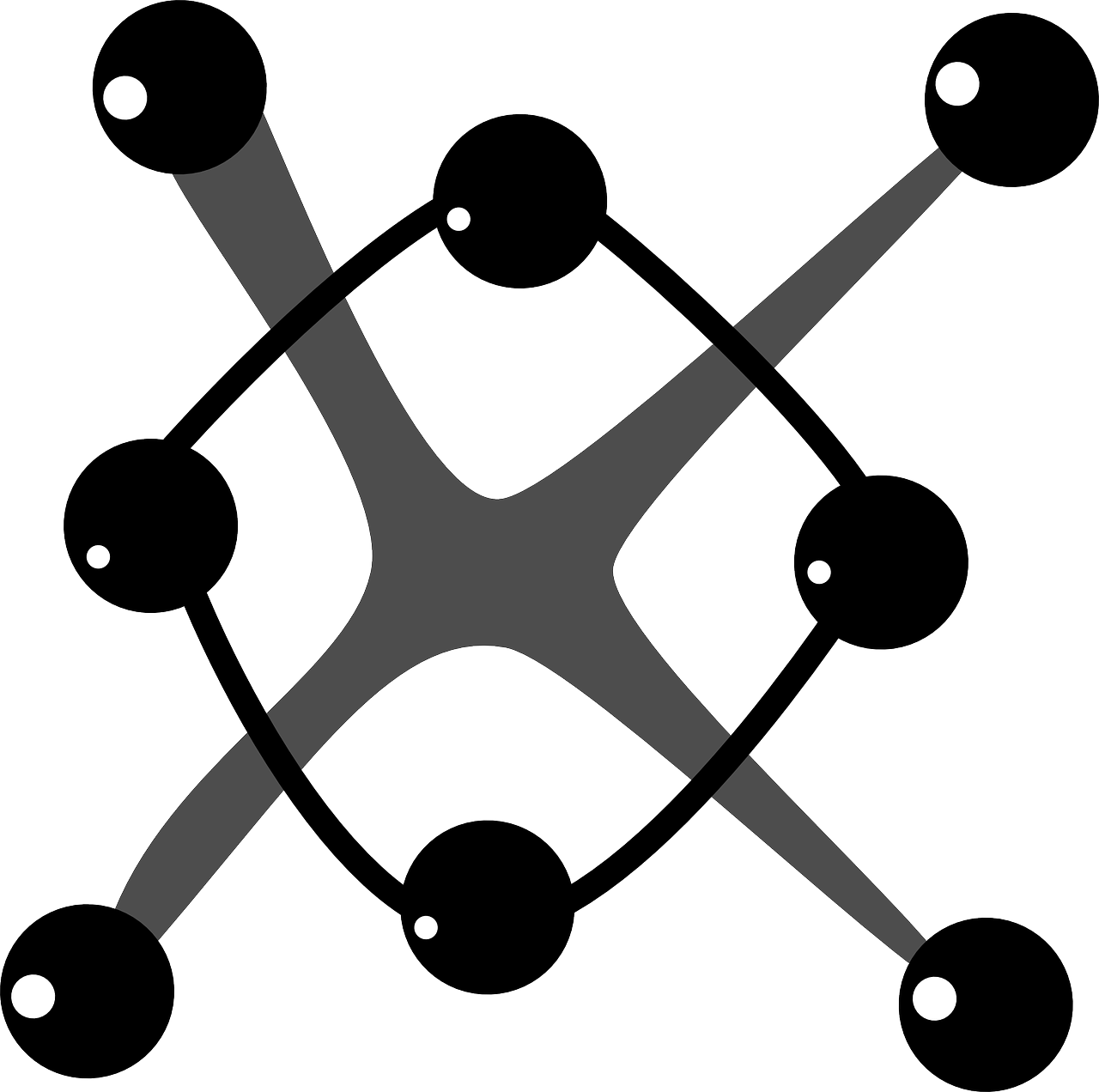 Abstract Molecule Structure Graphic PNG Image