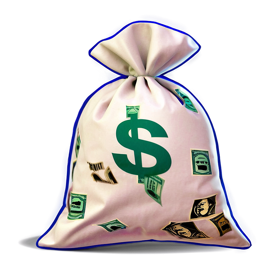 Abstract Money Bag Art Png Kyk PNG Image