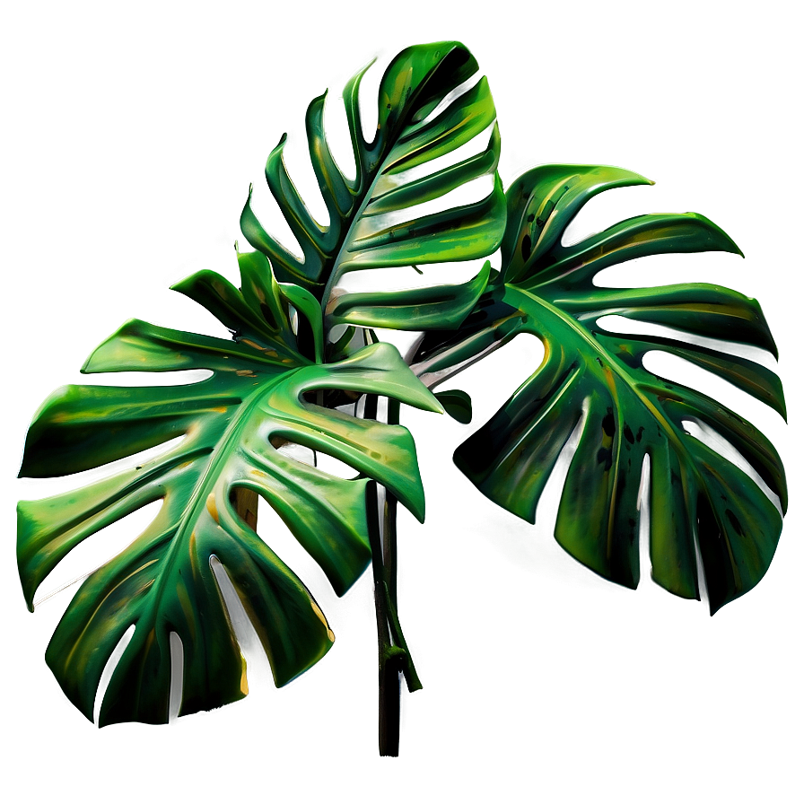 Abstract Monstera Art Png 16 PNG Image