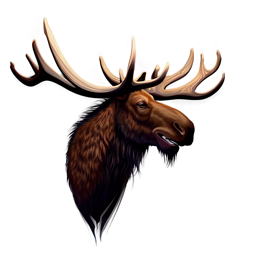 Abstract Moose Head Design Png 25 PNG Image