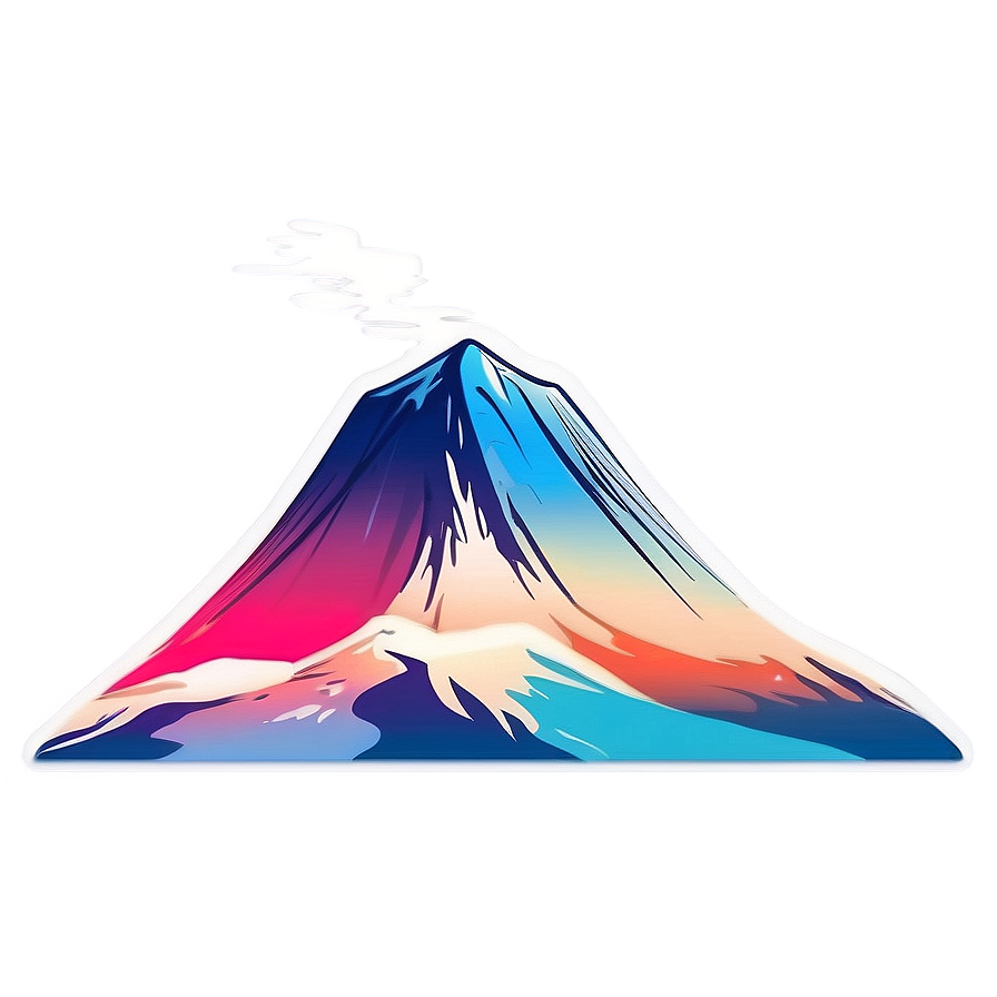 Abstract Mount Fuji Design Png 06242024 PNG Image