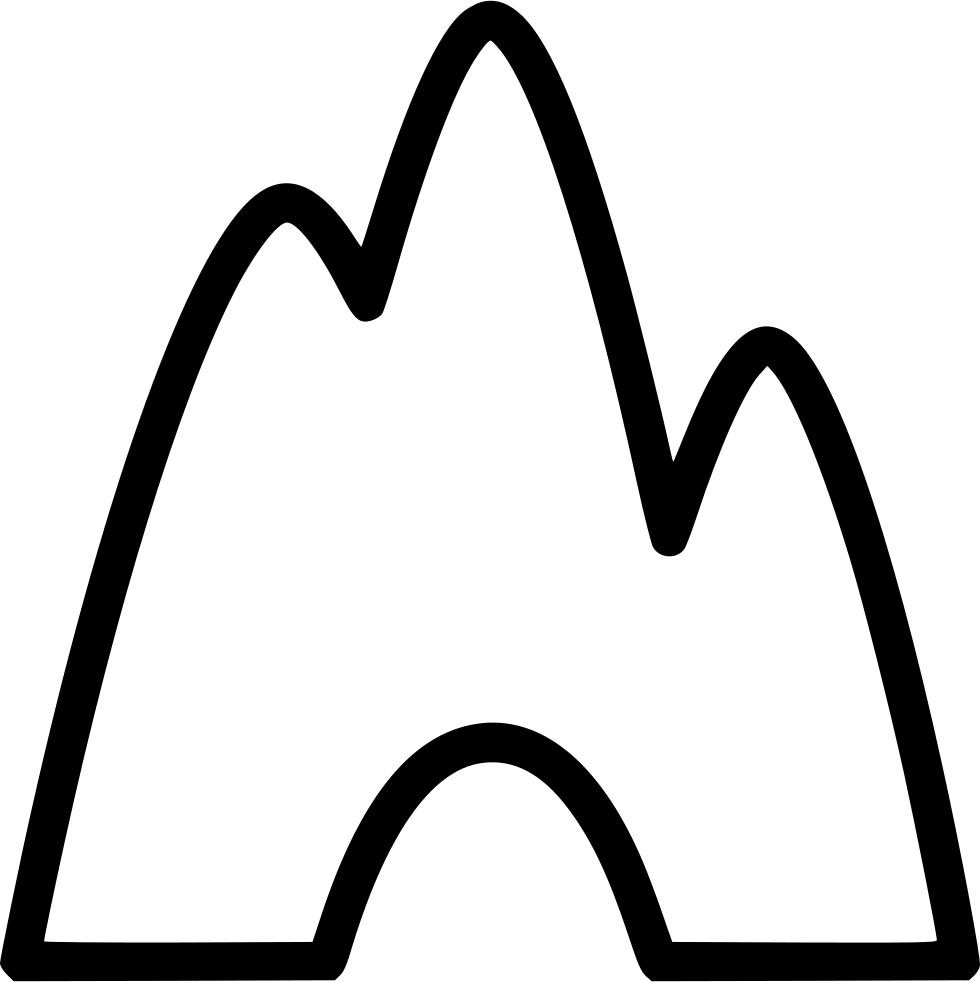 Abstract Mountain Line Art PNG Image