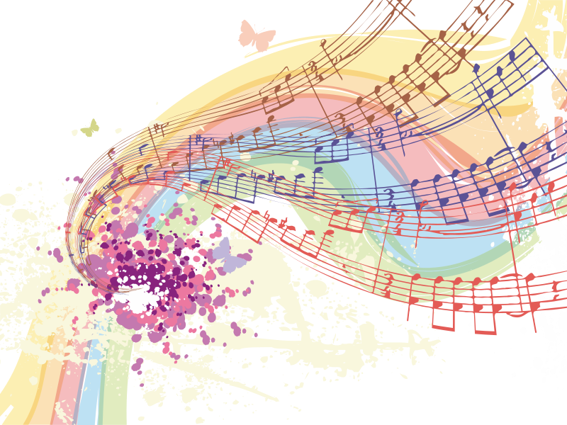 Abstract Musical Explosion Vector PNG Image