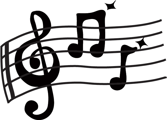 Abstract Musical Notes Design PNG Image