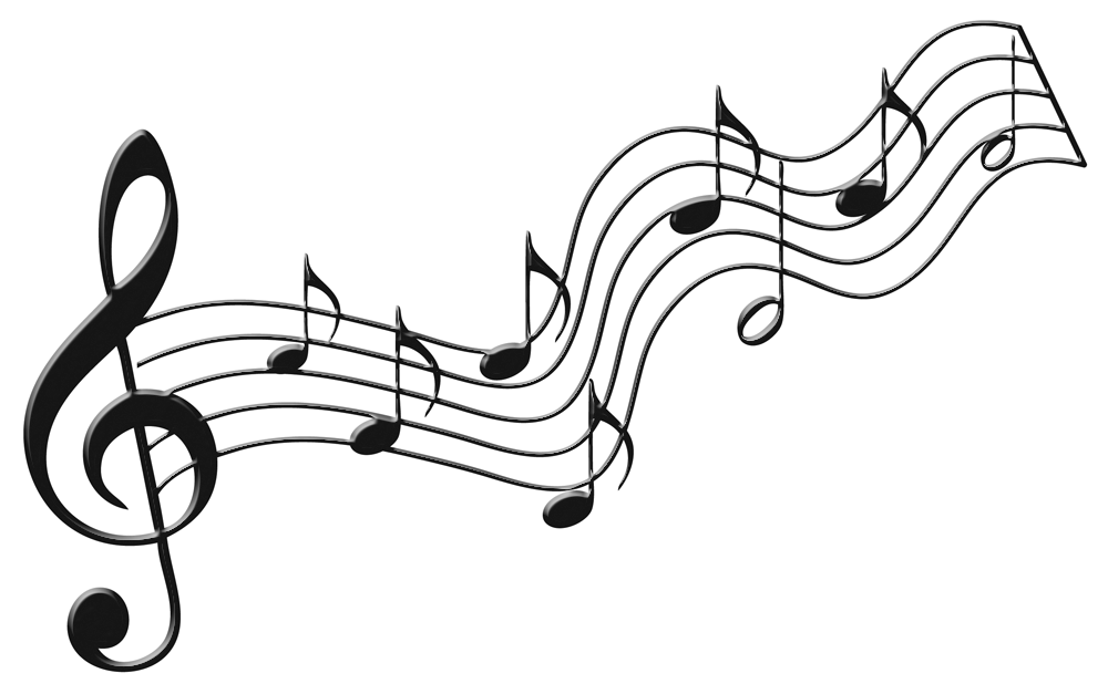 Abstract Musical Notes Flow PNG Image