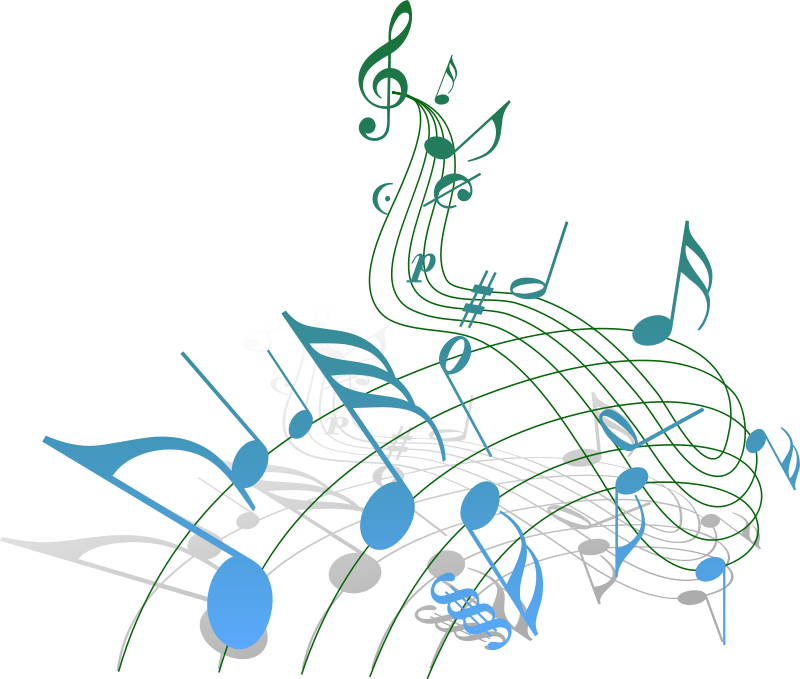 Abstract Musical Notes Vector PNG Image