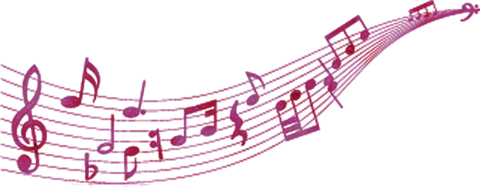 Abstract Musical Notes Wave PNG Image