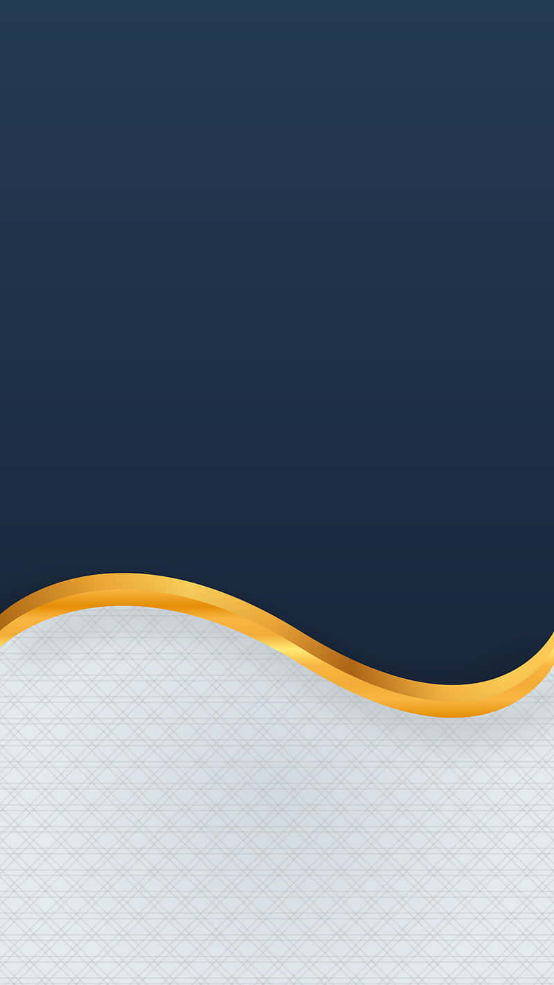 Abstract Navy Gold Wave Background PNG Image