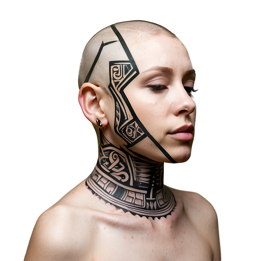 Abstract Neck Tattoo Diagrams Png Pse PNG Image